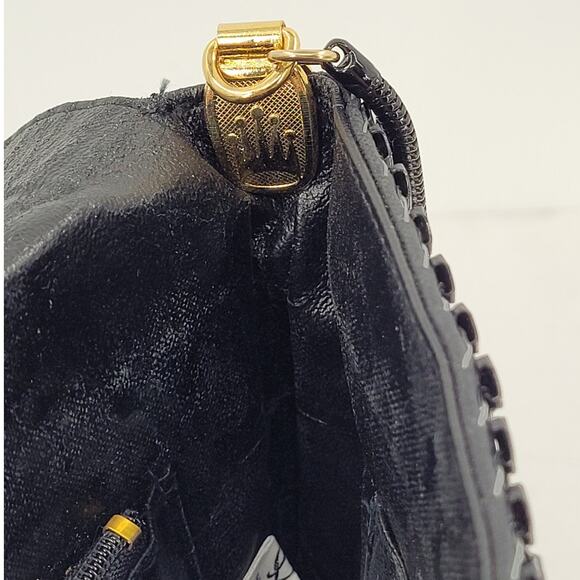 La Regale Vintage Black Metal Mesh Snap Flap Snake Chain Strap Crossbody Bag - Picture 12 of 16